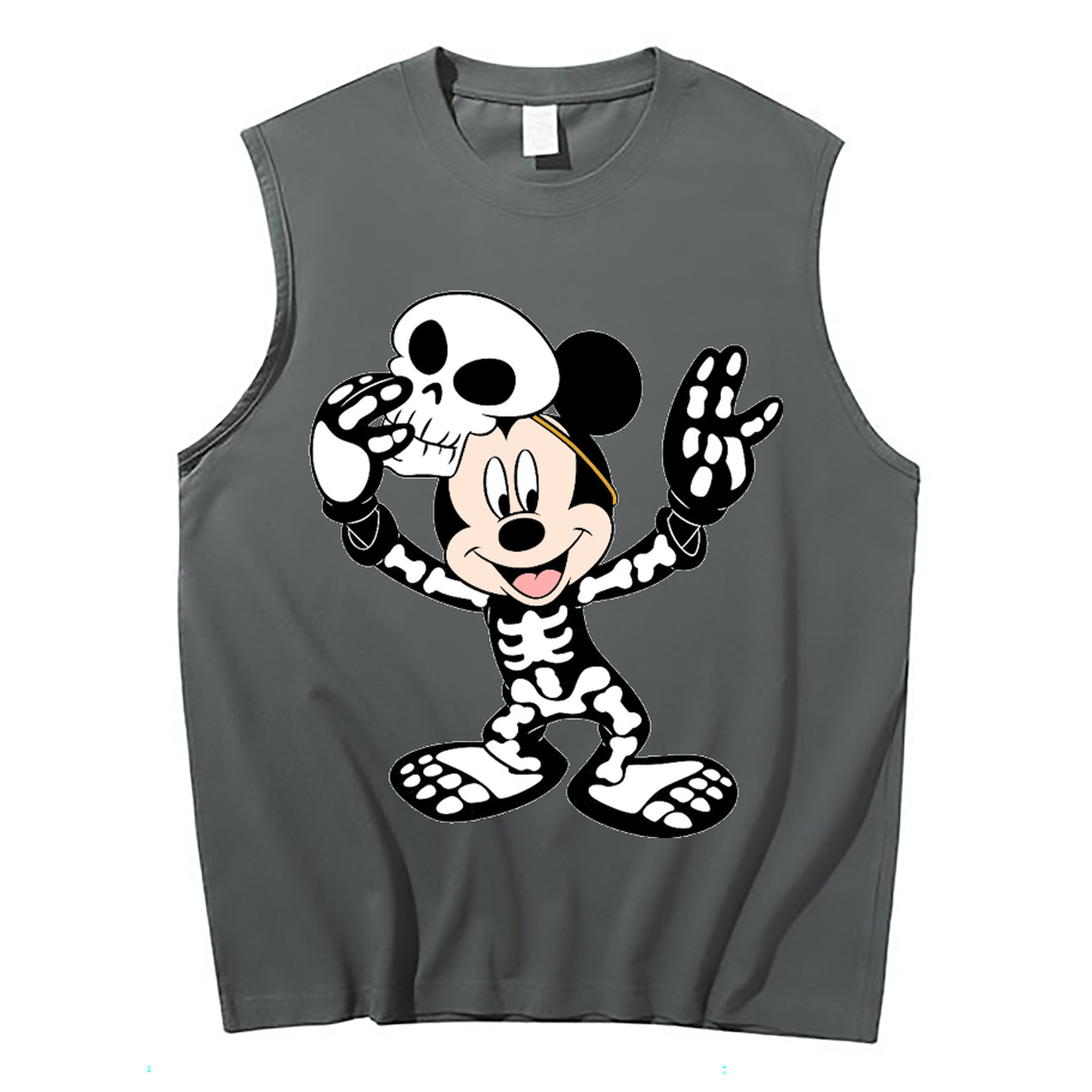 ミッキーマウス Mickey Mouse コットン100％タンクトップ（フロントプリント）